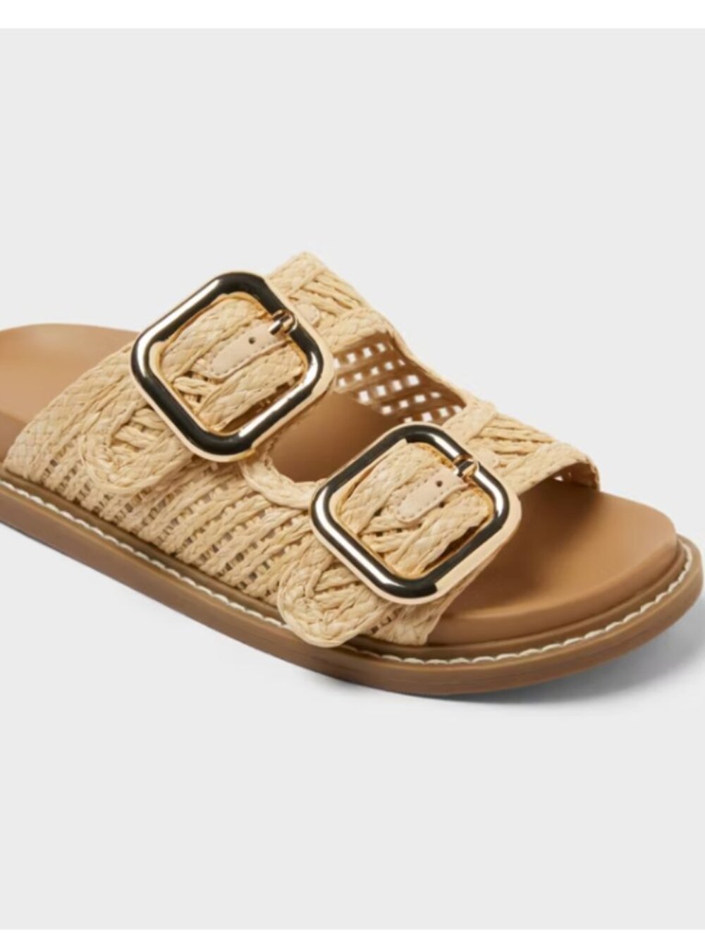 Universal Thread Natural SIZE 7 Collin Sandals Memory Foam Insole Raffia Straw - Picture 11 of 11